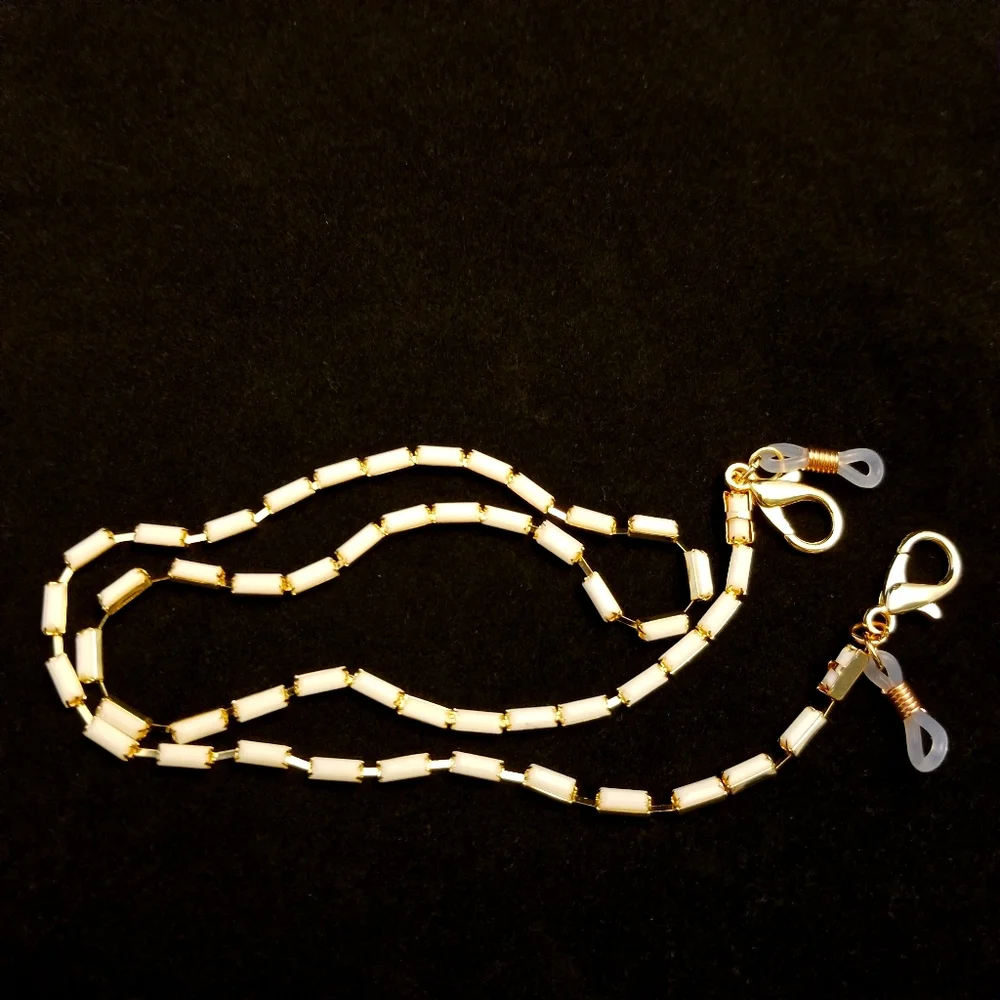 Rectangular Stone Beaded Sunglasses Holder